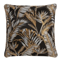 LLB Paradise Palm Filled Cushion 43cm - Black