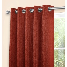 Sundour Amberley Thermal Eyelet Curtains - Terracotta