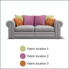 Olympus Large Pillow Back Fabric Split Sofa