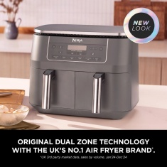 Ninja DZ300UK 6-in-1 Dual Zone Air Fryer 7.6L - Gun Metal Grey