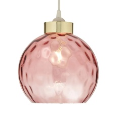 BHS Deana Dimpled Glass Ball Easyfit Shade - Rose BHS Deana Dimpled Glass Ball Easyfit Shade - Rose