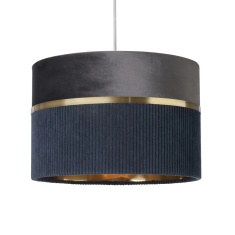 BHS Violet Mixed Fabric Shade 30cm - Grey