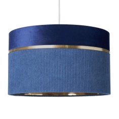 BHS Violet Mixed Fabric Shade 40cm - Blue
