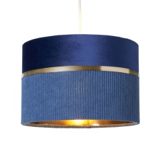 BHS Violet Mixed Fabric Shade 30cm - Blue BHS Violet Mixed Fabric Shade 30cm - Blue