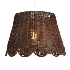 BHS Kuta Scallop Rattan Easyfit Light Shade 30cm - Brown BHS Kuta Scallop Rattan Easyfit Light Shade 30cm - Brown