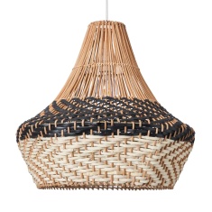 BHS Lauren Rattan Easyfit Light Shade 45cm - Natural