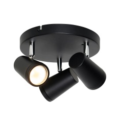 BHS Frida 3 Light Ceiling Plate - Black