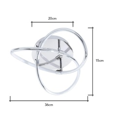BHS Eero Knotted Flush LED Ceiling Light - Chrome