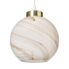 BHS Lewis Glass Easyfit Light Shade 23cm - Marble BHS Lewis Glass Easyfit Light Shade 23cm - Marble