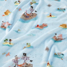 Belle & Boo Pirate Fleece Throw 150x200cm - Blue