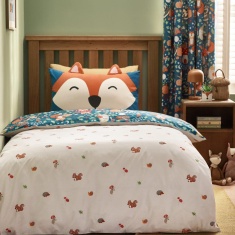 Catherine Lansfield Fox & Woodland Friends Single Duvet Set - Blue/Multi