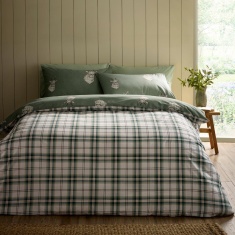 Catherine Lansfield Stag Duvet Set - Soft Green