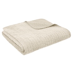 Bianca Attica Velvet Bedspread 240x260cm - Natural