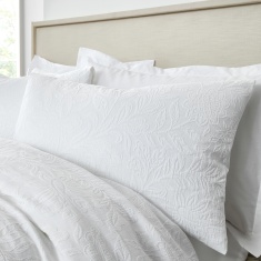 Bianca Fleur Matelasse Duvet Set - White