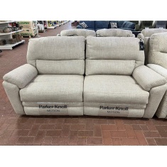 Parker Knoll Hampton Large 2 Seater Double Power Recliner Sofa - Latitude Natural Fabric