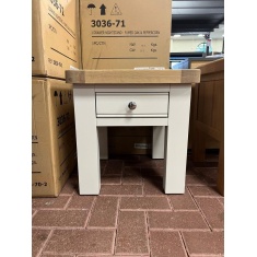 Clevedon Lamp Table - White/Oak Clevedon Lamp Table - White/Oak
