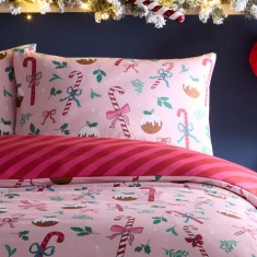 Fusion Festive Fancy Duvet Set - Pink