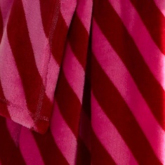Fusion Festive Candy Stripe Fleece Throw - Pink