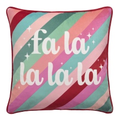 Fusion Festive Fa La La La Cushion 43cm - Multi