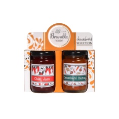 Downtown Cheeseboard Twin Jar Food Gift Set