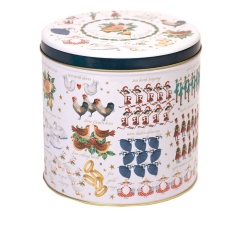 Farmhouse Biscuits 12 Days Of Christmas Assortment Barrel Tin - 450g