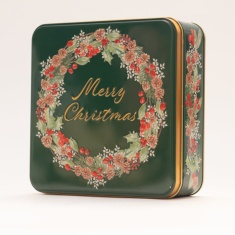 Farmhouse Biscuits Christmas Wreath Festive Selection Tin - 400g