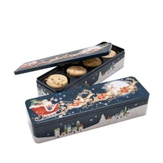 Farmhouse Biscuits Christmas Flying Santa Milk Choc Chip Tin - 225g