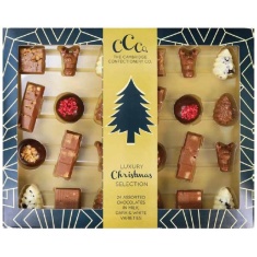 Cambridge Confec Co 24 Solid Assorted Christmas Chocolate Shapes - 250g