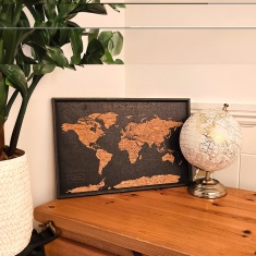 Xystos Travel Map World XL Desk - Black