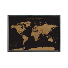 Splosh XL Desk Travel Map World Pin Board - Black