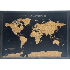 Splosh Medium Travel Map World Pin Board