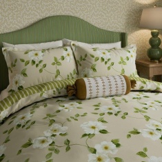 Sanderson National Trust Poets Rose Duvet Set - Linen