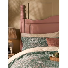 William Morris At Home Honeysuckle & Tulip Duvet Set - Sage/Plaster