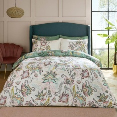 Sara Miller Passiflora Duvet Set - Sage/Stone