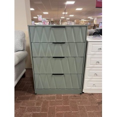 Caesar 4 Drawer Deep Chest - Reed Green & Black Handles Caesar 4 Drawer Deep Chest - Reed Green & Black Handles