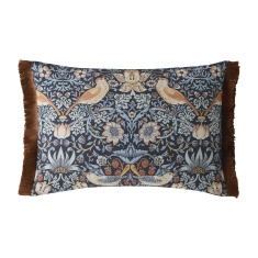 William Morris At Home Strawberry Thief 40x60cm Cushion - Blue