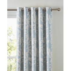 Laura Ashley Waxham Eyelet Curtains - Seaspray