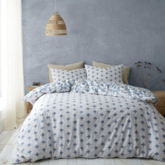 Pineapple Elephant Inara Ikat Indigo Duvet Set - Blue