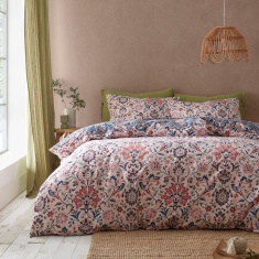 Pineapple Elephant Keera Floral Duvet Set - Navy