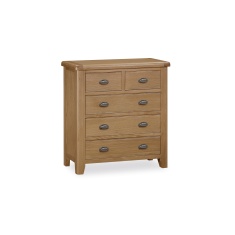 Juniper 5 Drawer Chest of Drawers - Smoked Oak