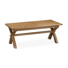 Juniper Cross-Leg Extending Dining Table 200-250cm - Smoked Oak