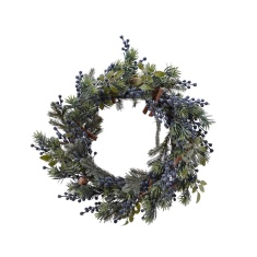 Kaemingk Blue Berry Wreath Frosted - 60cm Kaemingk Blue Berry Wreath Frosted - 60cm