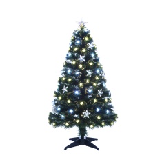 Festive White & Warm White Fibre Optic Christmas Tree - 90cm Festive White & Warm White Fibre Optic Christmas Tree - 90cm