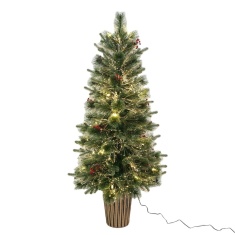 Festive Berwick Fibre Optic Pine Christmas Tree In Pot - 120cm Festive Berwick Fibre Optic Pine Christmas Tree In Pot - 120cm