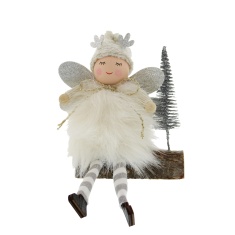 Festive White Fairy Ornament - 13cm Festive White Fairy Ornament - 13cm