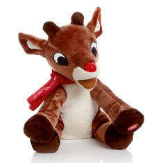 Premier Battery Operated Lit Singing Reindeer - 30cm Premier Battery Operated Lit Singing Reindeer - 30cm