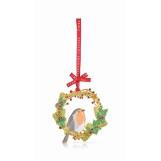 Sparkle Robin & Wreath Christmas Tree Decoration Sparkle Robin & Wreath Christmas Tree Decoration