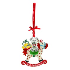 Sparkle Baby's 1st Christmas Rocking Horse Tree Decoration Sparkle Baby's 1st Christmas Rocking Horse Tree Decoration