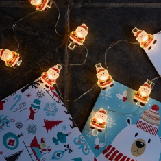 Three Kings Santa String Lights - Set of 20