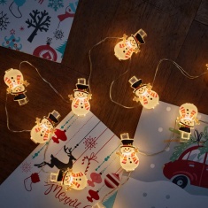 Three Kings Snowman String Lights - Set of 20